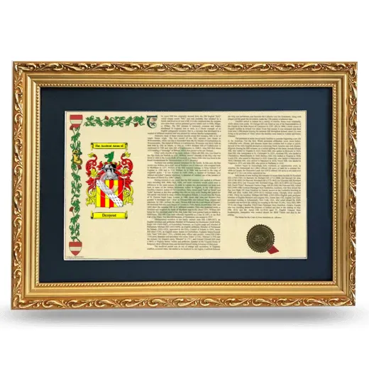 Draycot Deluxe Armorial Landscape Framed - Gold
