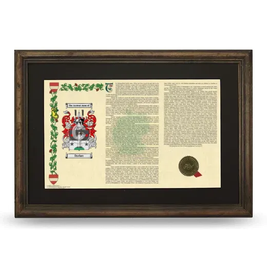Dreher Deluxe Armorial Landscape Framed - Brown