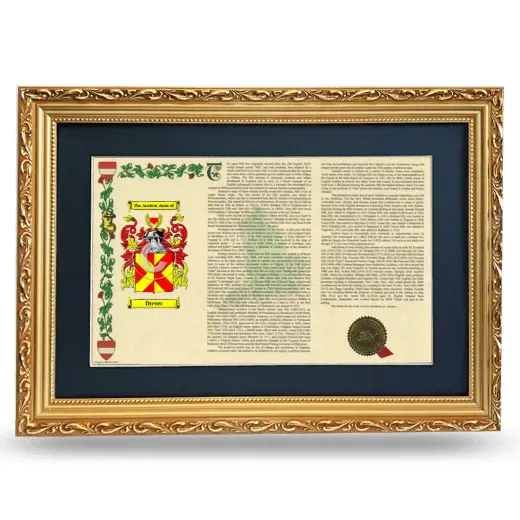 Drever Deluxe Armorial Landscape Framed - Gold