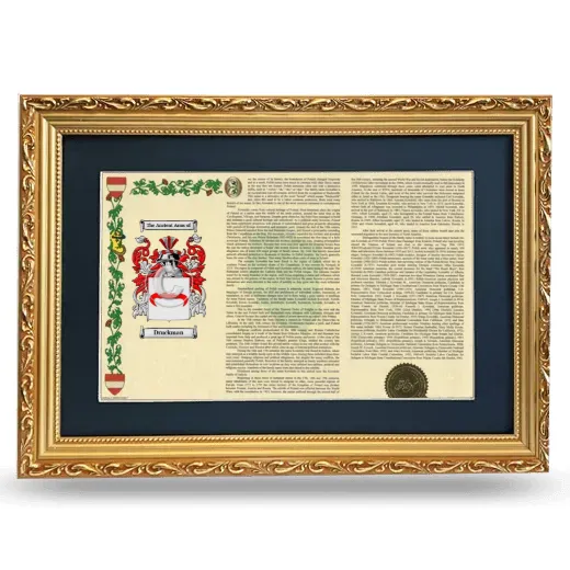 Druckman Deluxe Armorial Landscape Framed - Gold
