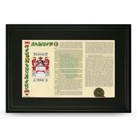 Drukman Deluxe Armorial Landscape Framed- Black