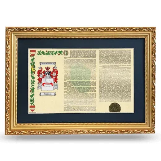 Drukman Deluxe Armorial Landscape Framed - Gold