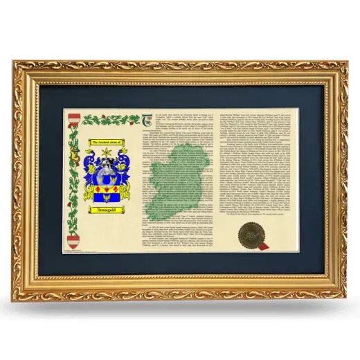 Drumgold Deluxe Armorial Landscape Framed - Gold