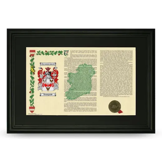 Drumgoole Deluxe Armorial Landscape Framed- Black