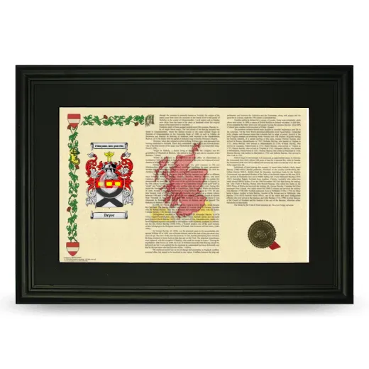 Dryer Deluxe Armorial Landscape Framed- Black