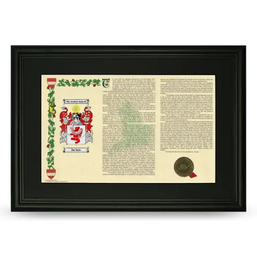 Du bois Deluxe Armorial Landscape Framed- Black