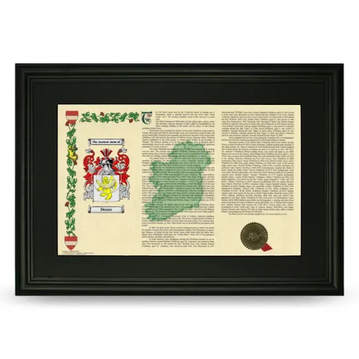 Duane Deluxe Armorial Landscape Framed- Black