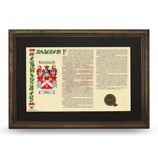 Dubon Deluxe Armorial Landscape Framed - Brown