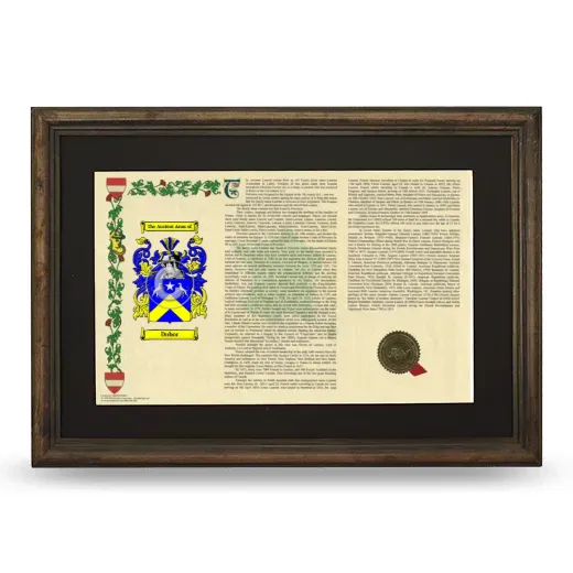 Dubor Deluxe Armorial Landscape Framed - Brown