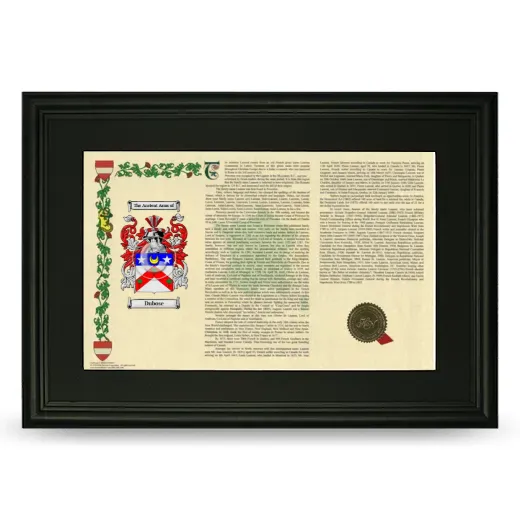 Dubose Deluxe Armorial Landscape Framed- Black