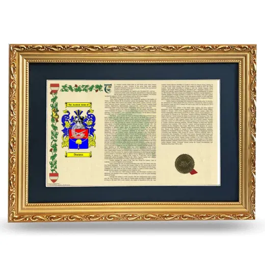 Ducass Deluxe Armorial Landscape Framed - Gold