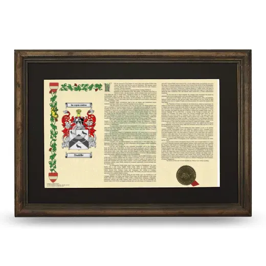 Duddle Deluxe Armorial Landscape Framed - Brown