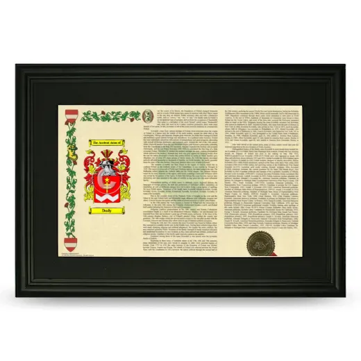 Dudy Deluxe Armorial Landscape Framed- Black
