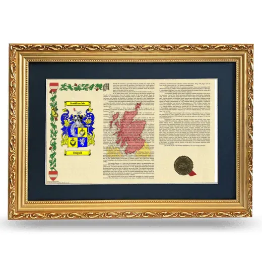 Dugall Deluxe Armorial Landscape Framed - Gold