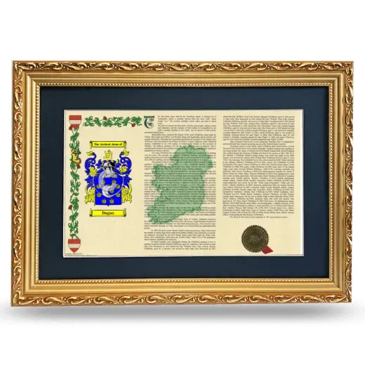 Dugan Deluxe Armorial Landscape Framed - Gold