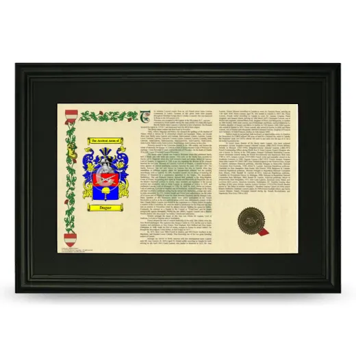 Dugue Deluxe Armorial Landscape Framed- Black