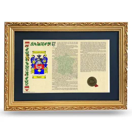 Duguet Deluxe Armorial Landscape Framed - Gold