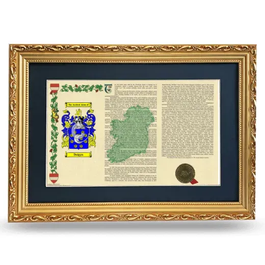 Duigyn Deluxe Armorial Landscape Framed - Gold