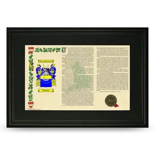 Dunnam Deluxe Armorial Landscape Framed- Black