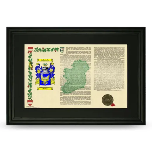 Dunne Deluxe Armorial Landscape Framed- Black