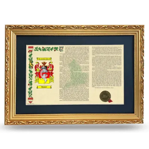 Dunnet Deluxe Armorial Landscape Framed - Gold