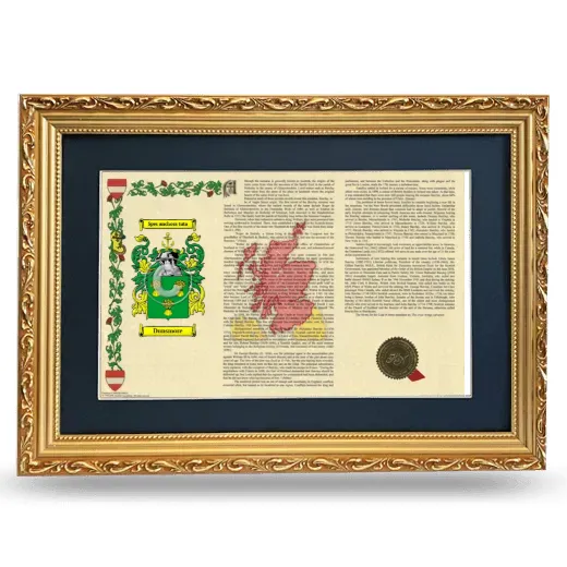 Dunsmore Deluxe Armorial Landscape Framed - Gold