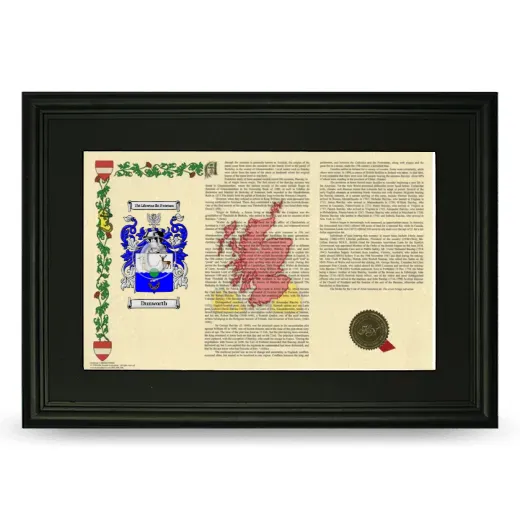 Dunworth Deluxe Armorial Landscape Framed- Black