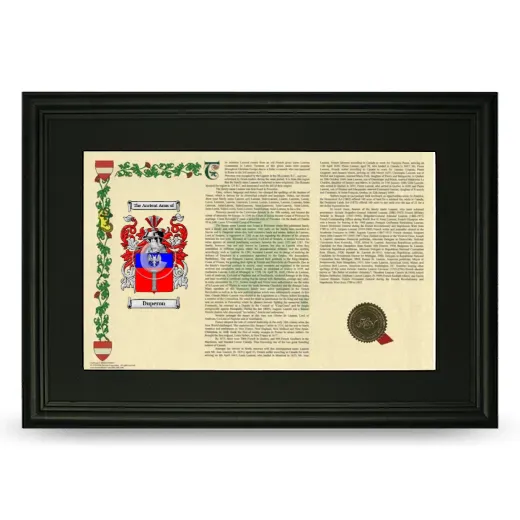 Duperon Deluxe Armorial Landscape Framed- Black