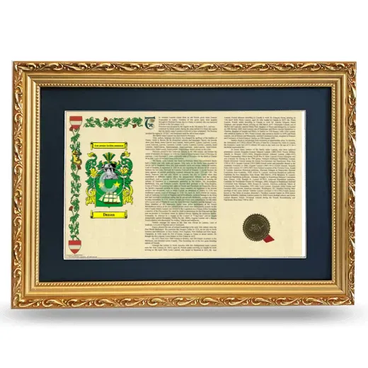 Duran Deluxe Armorial Landscape Framed - Gold