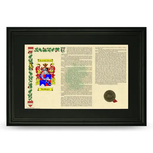 Durnberger Deluxe Armorial Landscape Framed- Black