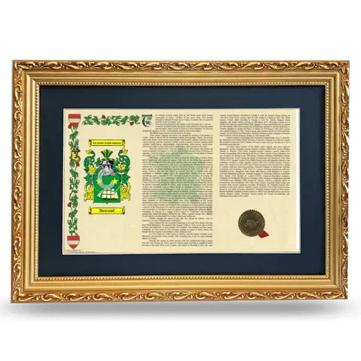 Durrand Deluxe Armorial Landscape Framed - Gold