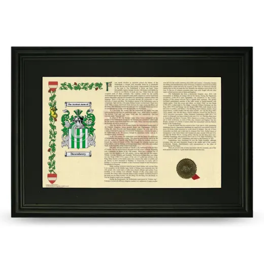 Dusenberry Deluxe Armorial Landscape Framed- Black