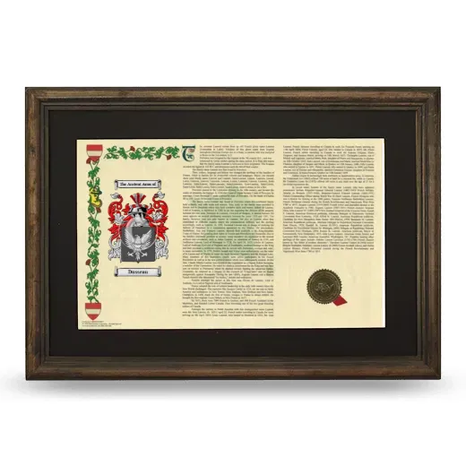 Dusseau Deluxe Armorial Landscape Framed - Brown