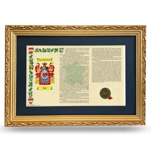 Dyot Deluxe Armorial Landscape Framed - Gold