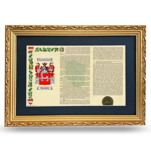 Dzierzbicki Deluxe Armorial Landscape Framed - Gold