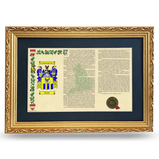 Eacott Deluxe Armorial Landscape Framed - Gold