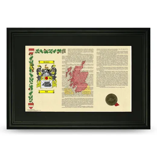 Eak Deluxe Armorial Landscape Framed- Black