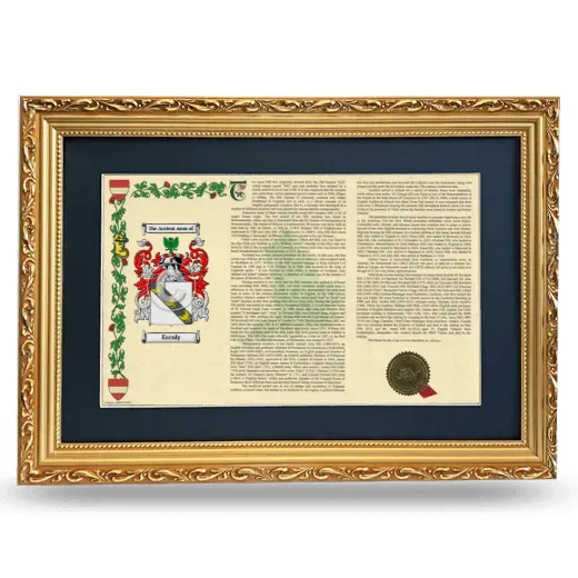Earnly Deluxe Armorial Landscape Framed - Gold