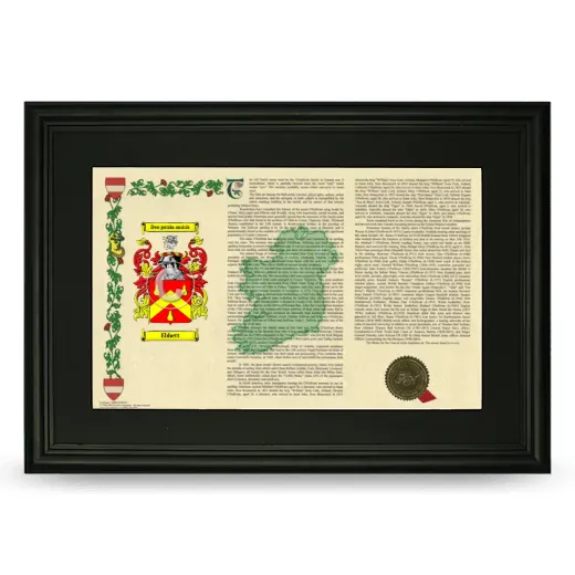 Ebbett Deluxe Armorial Landscape Framed- Black