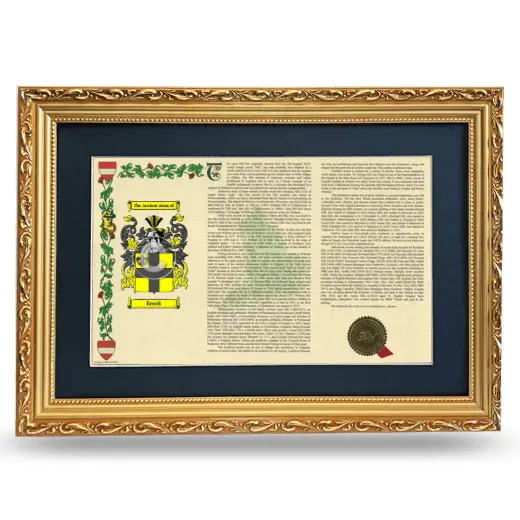Ecock Deluxe Armorial Landscape Framed - Gold