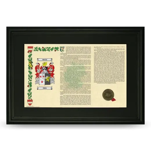 Edah Deluxe Armorial Landscape Framed- Black