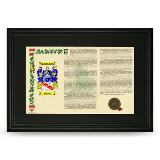 Eddyson Deluxe Armorial Landscape Framed- Black