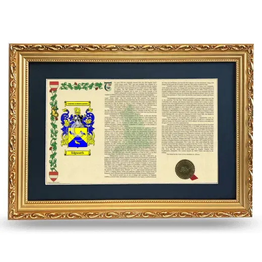 Edgworth Deluxe Armorial Landscape Framed - Gold