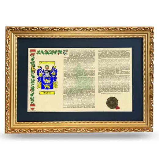 Edingtome Deluxe Armorial Landscape Framed - Gold