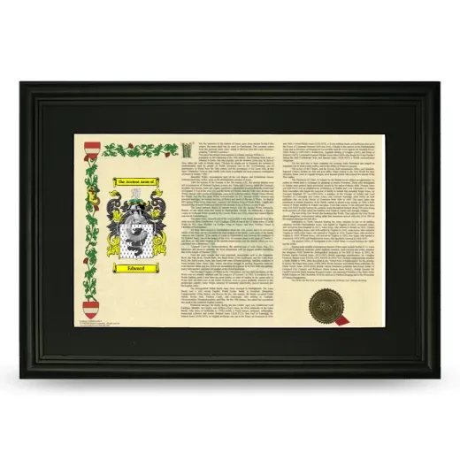 Edward Deluxe Armorial Landscape Framed- Black