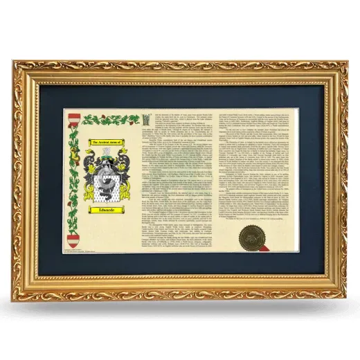 Edwarde Deluxe Armorial Landscape Framed - Gold