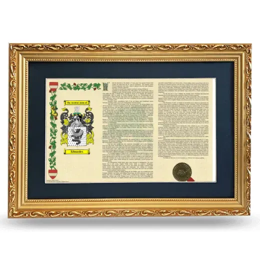 Edwardes Deluxe Armorial Landscape Framed - Gold