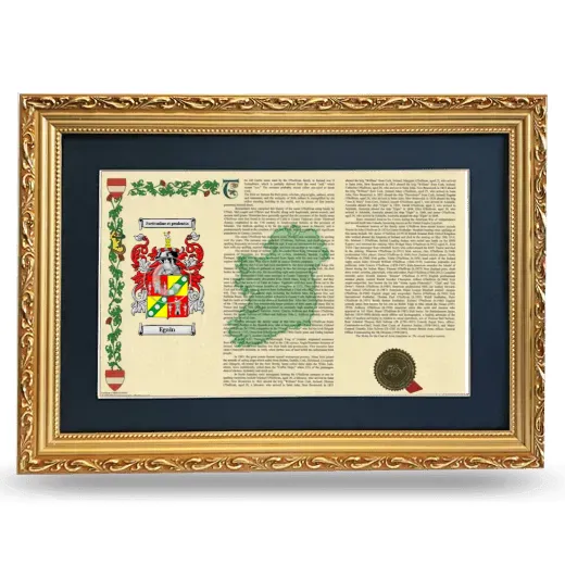 Egain Deluxe Armorial Landscape Framed - Gold