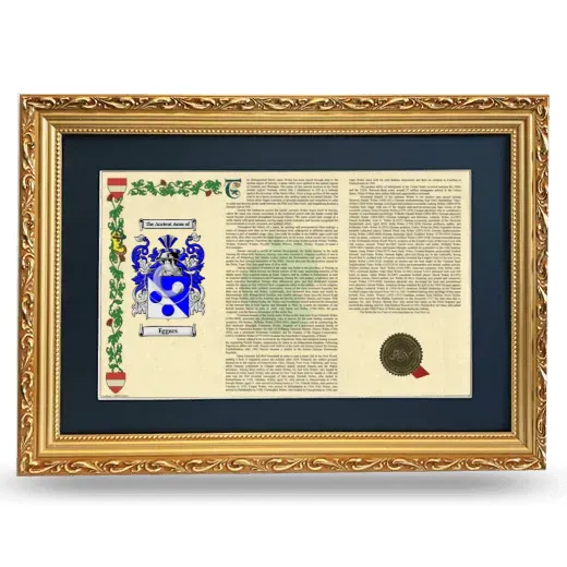 Eggars Deluxe Armorial Landscape Framed - Gold