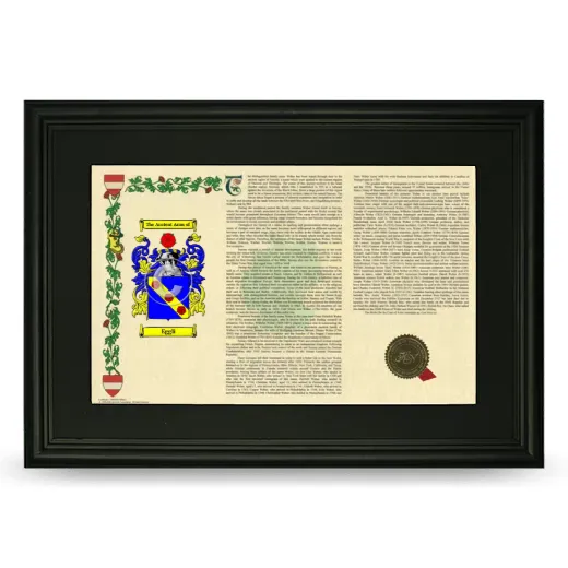 Eggli Deluxe Armorial Landscape Framed- Black